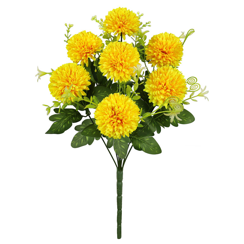 Pom Pom Mum Flower, Jaune