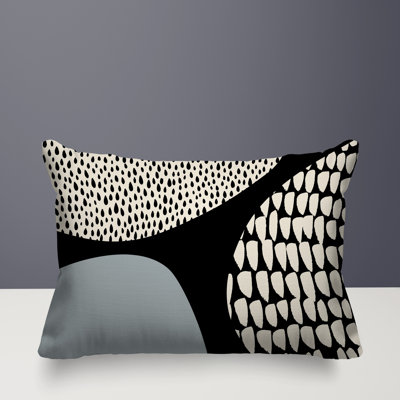 Vikka Minimalist Reversible Indoor/Outdoor Lumbar Pillow