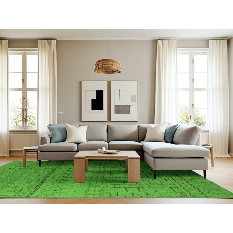 Hansberry Washable Geometric Indoor Rug, Rectangle 8' x 10'