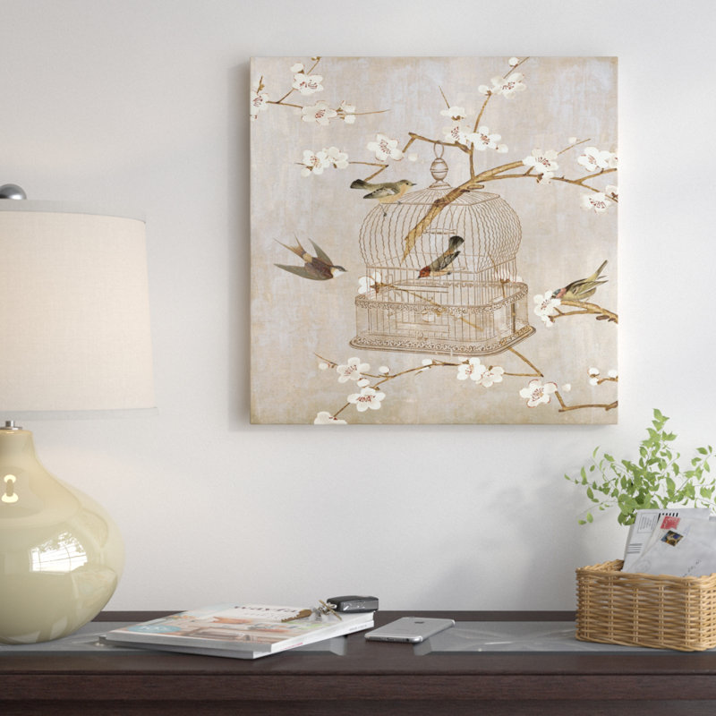 «At Home I», reproduction d'art sur toile tendue, H 18 po x l 18 po x P 1,5 po, Toile avec cadre noir, Pas de tapis