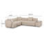 Canapé modulaire 4 pièces Colvins Sylvie-110888834