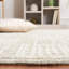 Tapis géométrique en coton touffeté à la main à motif abstrait ivoire / gris Wigbrecht-224200272