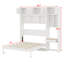 Lit escamotable compact avec rangement pour bureau, armoire et tablette, conception peu encombrante