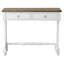 Console 2 tiroirs blanc antique