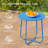 Ebern Designs Steel Patio Side Table, Weather Resistant Outdoor Round End Table for Room, Bedside, Porch-1069427196-1069427195