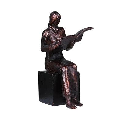 Reader Sculpture Bookend Figurines
