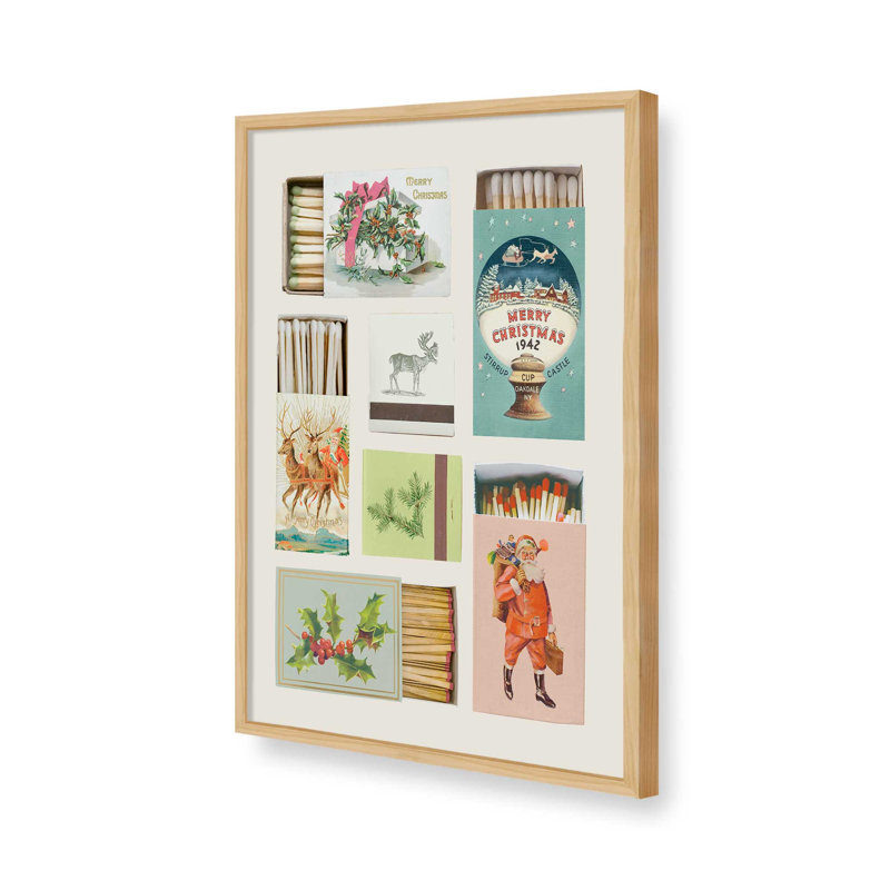 «Merry Matchboxes II» par Victoria Barnes, reproduction d'art, H 18 po x l 12 po, Impression sur cadre ouvert sans papier mat