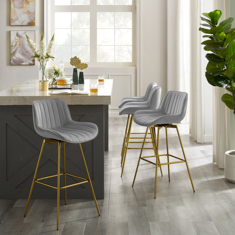 Tabouret de bar pivotant 28,95 po Abingdon, Gris