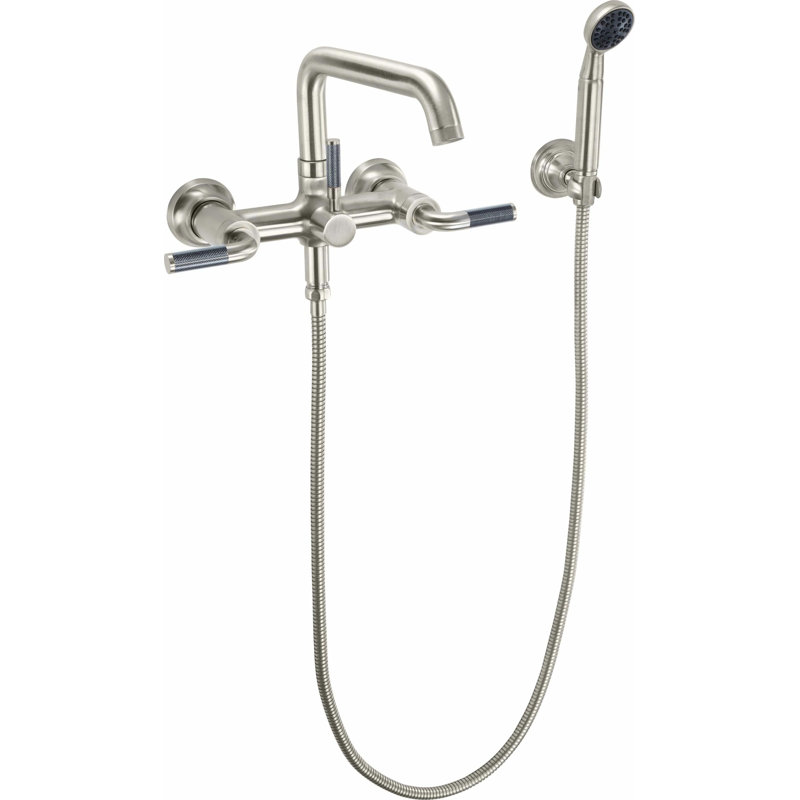 Descanso Tub Filler with Diverter, Satin Nickel/Gray, Lever Handle