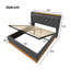 Upholstered 4Ft6 Ottoman Bed Frame With 360 Surround Led Function With Charging Function Hydraulic Storage Bed Frame With Large Storage Space  (No Mattress)-543822487-552866260