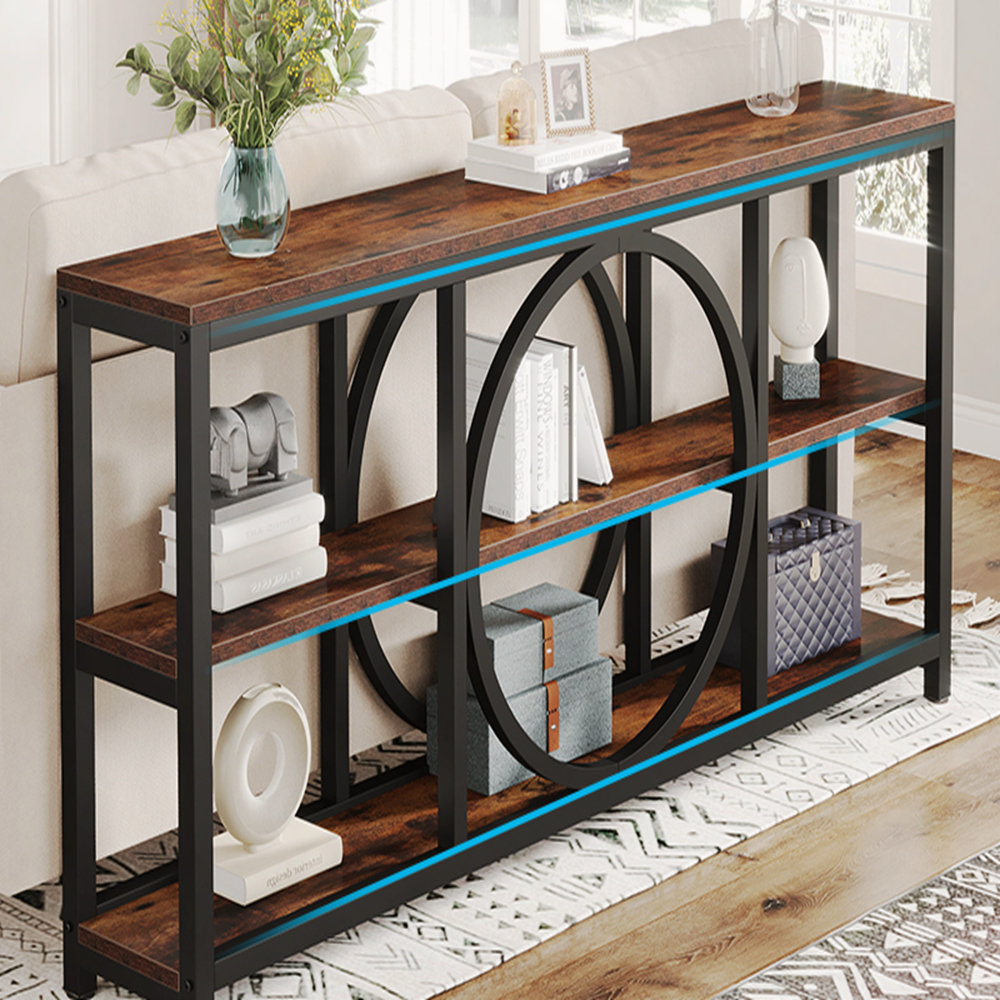 Extra Large Rustic Storage Table 17 Stories 70.9