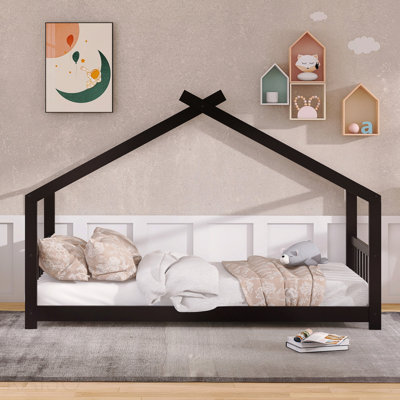 Lit simple en bois, espresso