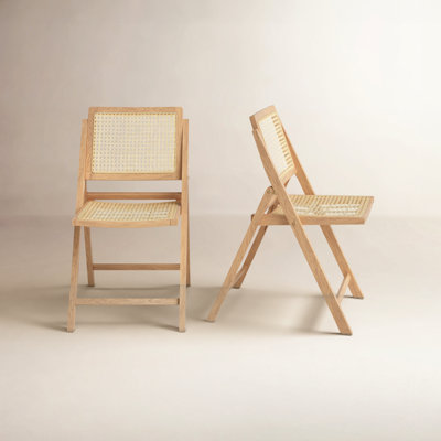 Dan Rattan Folding Dining Chair