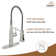 Robinet de cuisine rétractable avec fonction d'induction infrarouge et plaque de pont