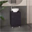Meuble-lavabo de salle de bain avec lavabo, 1 porte, 4 pieds-321490470