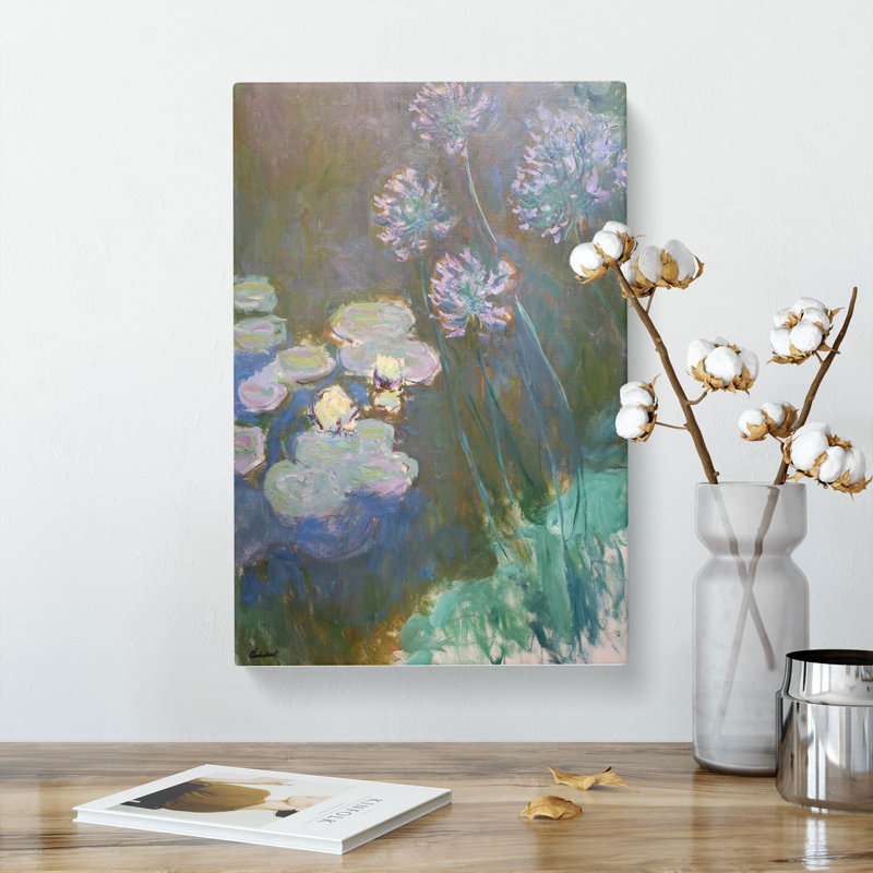 Water Lilies Lily Pond Vol.6 by Claude Monet - Wrapped Canvas, 76cm H x 50cm W x 3cm D