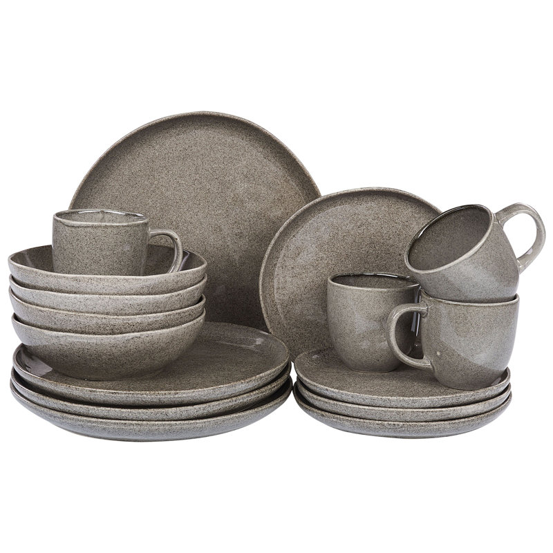Hawkin Piece Handmade Stoneware Dinnerware Set - Service for 4