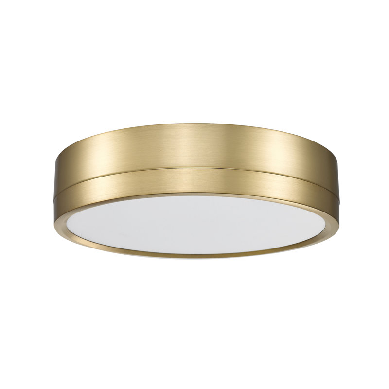 Brexleigh Acrylic LED Flush Mount, Modern Gold