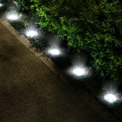 Ensemble de lumières de sentier intégrées à énergie solaire noires à DEL