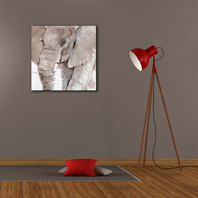  «Elephant Grooves 1» par Annie Warren, art mural sur toile, 26 po x 26 po