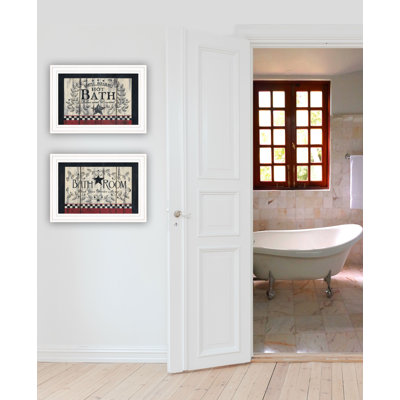 Ensemble de deux impressions murales de bain chaud