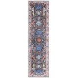 Arabesque Wool Southwestern Area Rug in Gray/Charcoal/Tangerine