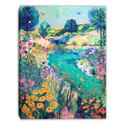 Art mural sur toile tendue Butterfly Meadow