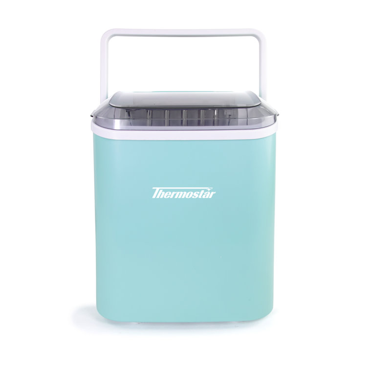 Machine à glaçons de comptoir automatique autonettoyante de 26 livres avec poignée Thermostar, Turquoise