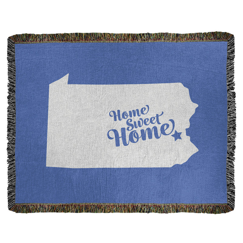 Jeté en coton tissé allentown doux, l 37 po x L 52 po, Bleu