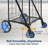 Shopping Cart With Wheels And Waterpoof Shopping Cart Liner - Robust Heavy Duty Shopping Carts With Wheels Supports Up To 110 Lbs - Portable Shopping Cart - 18.97" X 22.67" X 41.06"