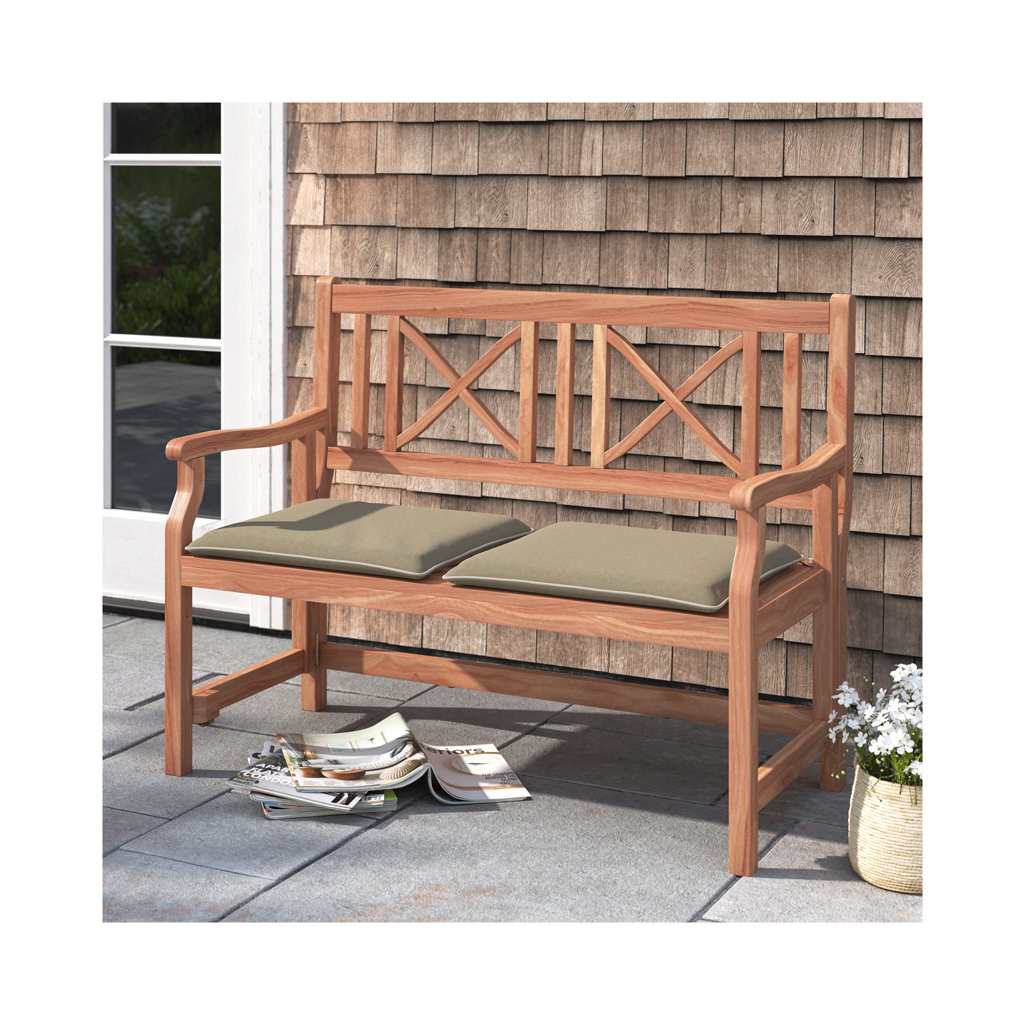 Outdoor Dining Chair, Marine, 2" H x 19" W x 19" D