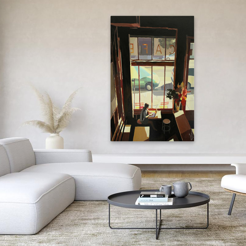 The Great American Novel - Art figuratif Cafs Interiors, paysages urbains, H 60 po x l 40 po