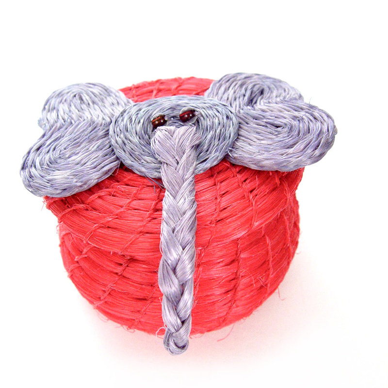 Panier éléphant avec couvercle, Beige