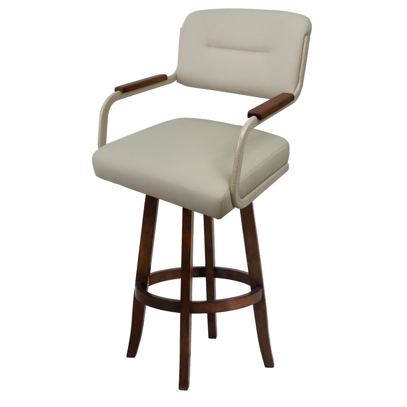 Daviah Swivel Upholstered Counter Stool, Extra Tall (34" Seat Height)