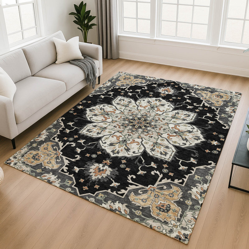 Tapis de qualité supérieure lavable à la machine Mayfield AMF2194 global, Noir, 3 pi x 5 pi