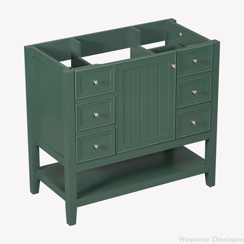 Base de meuble-lavabo simple 35,5 po seulement, Vert
