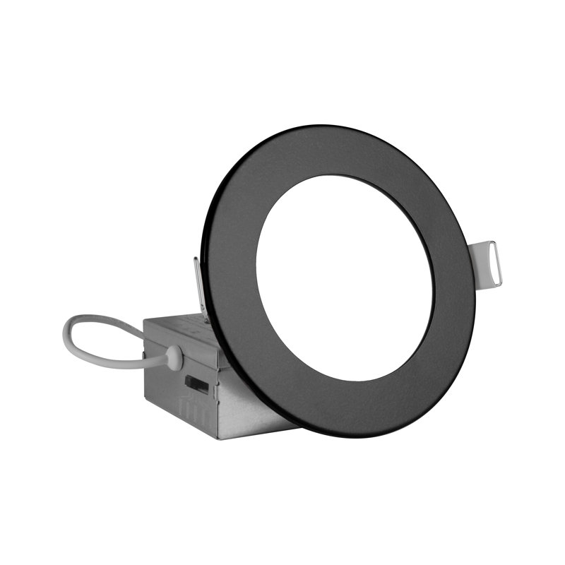 Ensemble d'éclairage encastré ultra mince 4 "à DEL CCT, Noir
