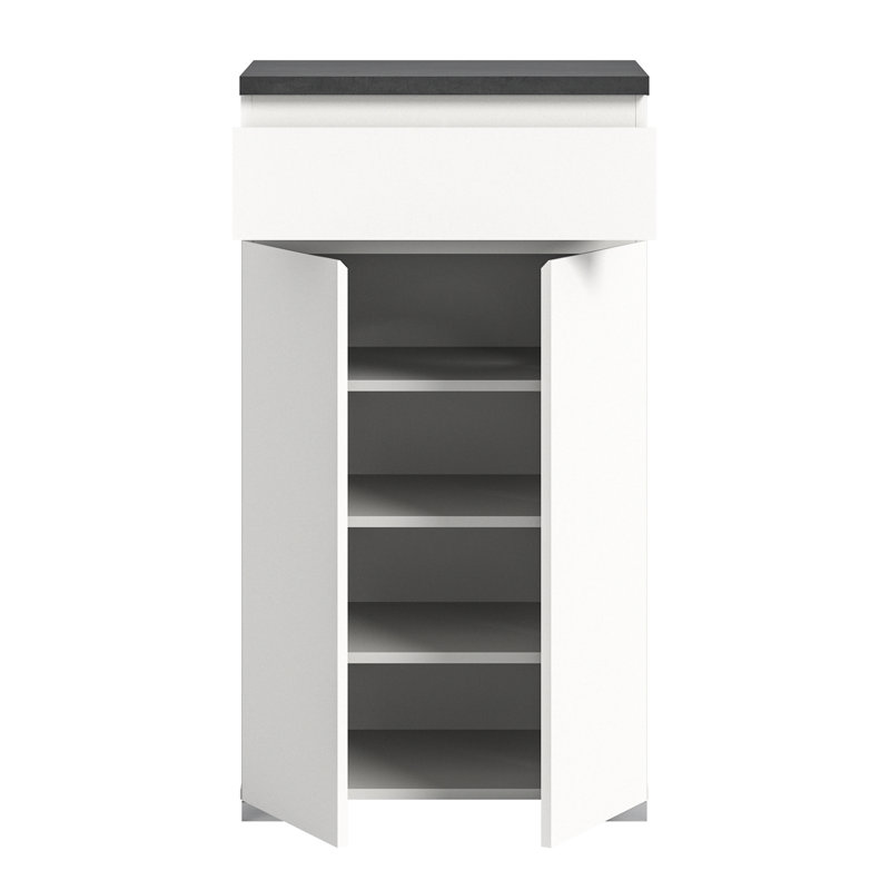 Shoelove Shoe Cabinet, Black/White