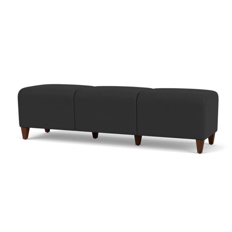 Banc de réception 3 places Siena, Noyer, Graphite portes ouvertes
