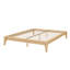 Base de lit plateforme en bois avec support en lattes de bois-106064833