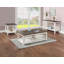 Table basse en bois, table rectangulaire avec roulettes