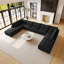 Canapé modulaire réversible en U 9 pièces avec 2 repose-pieds amovibles-1307594082