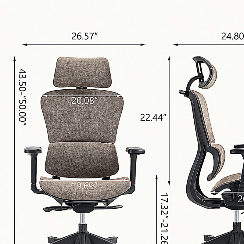 High Back Mesh Office Chair, Brown
