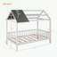 Lit simple en bois avec clôture-1281897301