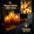 Fall Leaves Glass LED Candles with 6H Timer Function