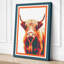 Highland Cattle Gaze Boho - Wrapped Canvas-2045119265-2045119287