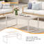 Rectangle Black Coffee Table With Tempered Glass-528199084