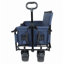 Chariot pliable robuste avec siège de banc et sac isotherme - Chariot tout-terrain d'une capacité de 500 lb pour le camping, la plage et le jardin-126257593