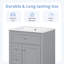 Meuble-lavabo simple 24 po avec lavabo en céramique, tiroirs, tablette intérieure réglable et support-2070320483-2070320481