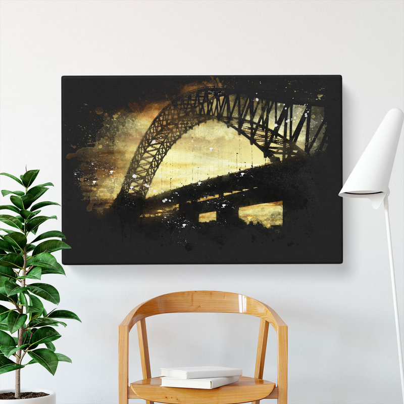Silver Jubilee Bridge In Manchester - Wrapped Canvas, 40cm H x 60cm W x 3cm D